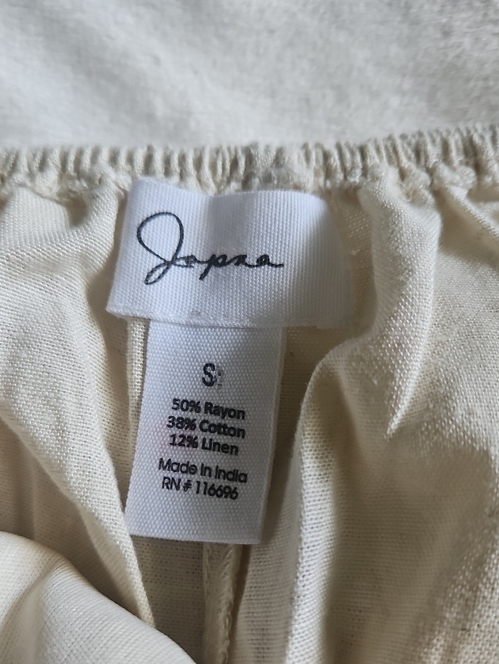 Japna Cream Tie-Back Linen Jumpsuit - Picture 2 of 2